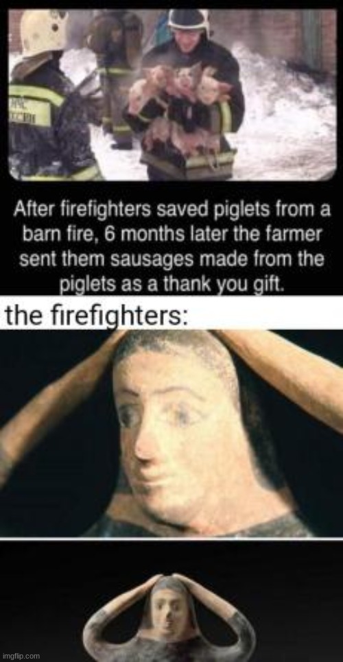 Firefighters wasted time I guess | image tagged in memes,firefight,pig rip | made w/ Imgflip meme maker