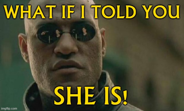 What if I told you: Kamala Harris *is* responsible for reparations! | WHAT IF I TOLD YOU; SHE IS! | image tagged in matrix morpheus,slaves,slave,slavery,racism,what if i told you | made w/ Imgflip meme maker