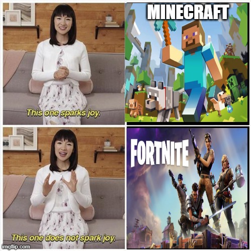 memes i wacth when im the imposter | MINECRAFT | image tagged in marie kondo spark joy | made w/ Imgflip meme maker