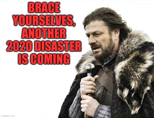 Another 2020 disaster is coming | BRACE YOURSELVES, ANOTHER 2020 DISASTER IS COMING | image tagged in memes,brace yourselves x is coming,coronavirus,2020 sucks | made w/ Imgflip meme maker