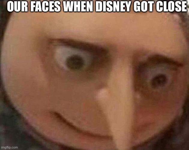 Covid-19 why | OUR FACES WHEN DISNEY GOT CLOSE | image tagged in gru meme | made w/ Imgflip meme maker