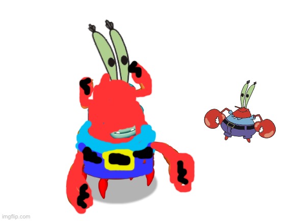 Mr ZuggKrabs | image tagged in blank white template,my singing monsters,mr krabs,zuggrab,cursed image | made w/ Imgflip meme maker