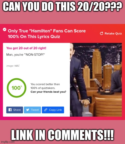 CAN YOU DO THIS 20/20??? LINK IN COMMENTS!!! | made w/ Imgflip meme maker