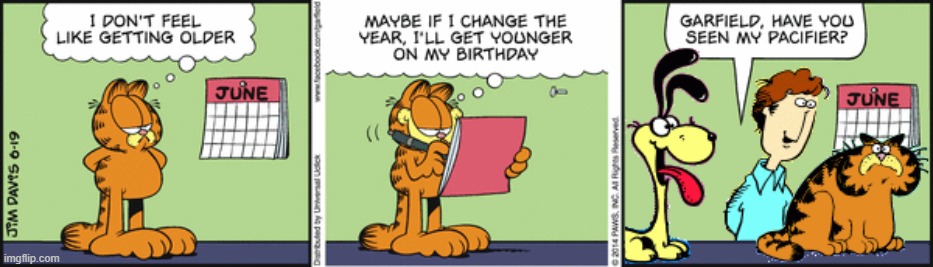 why does 1978 Jon still need a pacifier? | image tagged in garfield,comics/cartoons,funny | made w/ Imgflip meme maker