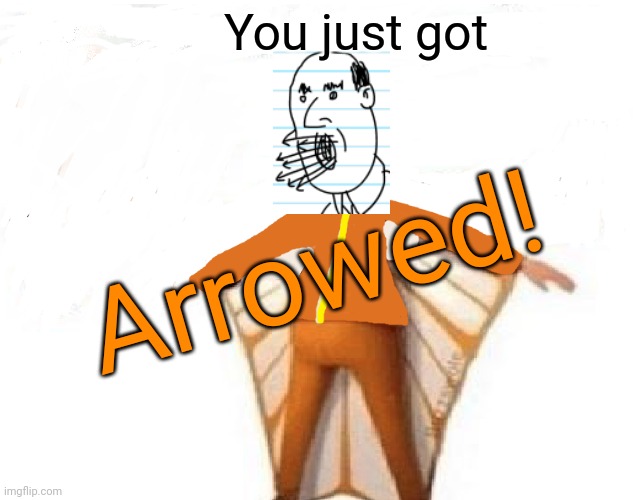 You just got; Arrowed! | image tagged in you just got vectored blank | made w/ Imgflip meme maker