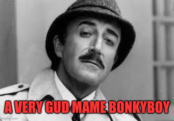 Inspector Clouseau I'm knit impressed | A VERY GUD MAME BONKYBOY | image tagged in inspector clouseau i'm knit impressed | made w/ Imgflip meme maker