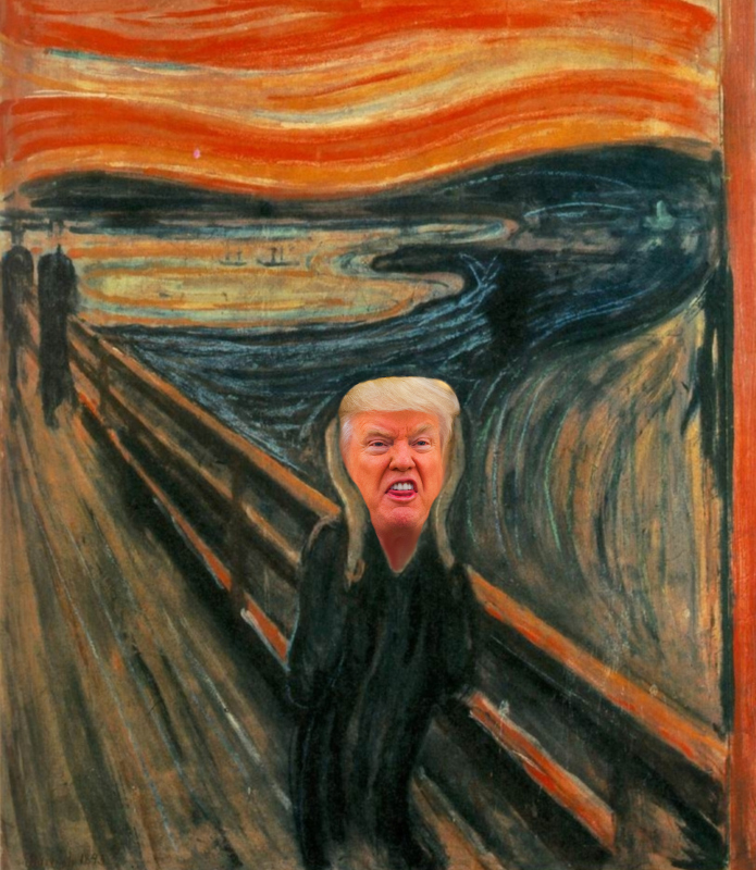 Trump: The Scream Blank Meme Template