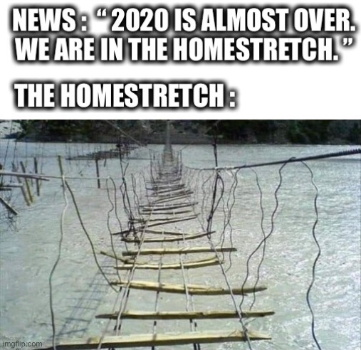 2020 does suck, and only 3/4 of the way done | image tagged in memes,2020 sucks,bridge,falling,homestretch,not over yet | made w/ Imgflip meme maker