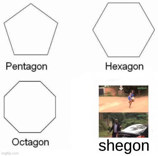 WHY R U RUNNING....agon | shegon | image tagged in memes,pentagon hexagon octagon | made w/ Imgflip meme maker