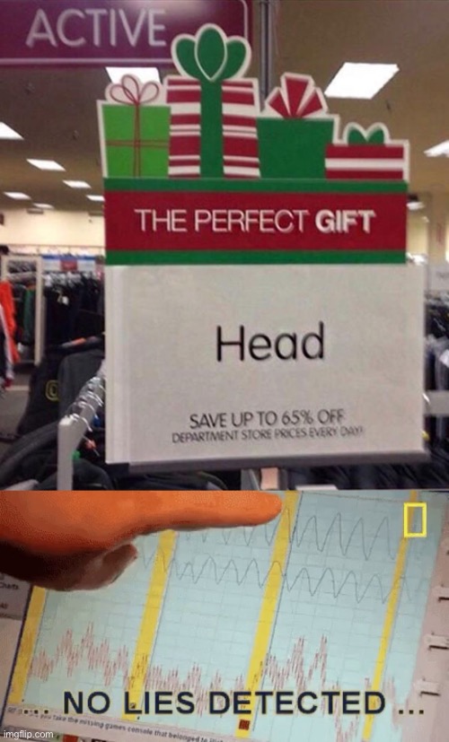 It is the best Christmas gift | image tagged in no lies detected | made w/ Imgflip meme maker