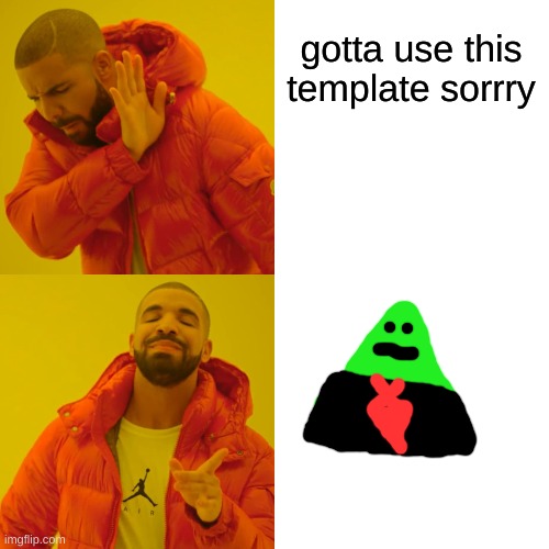 Drake Hotline Bling Meme | gotta use this template sorrry | image tagged in memes,drake hotline bling | made w/ Imgflip meme maker