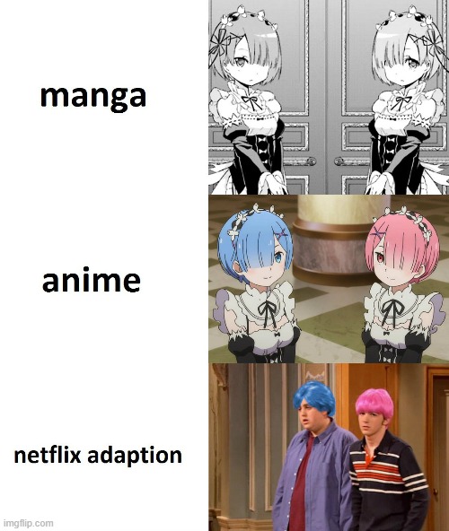 netflix adaptaition | image tagged in fun,memes,epic games | made w/ Imgflip meme maker