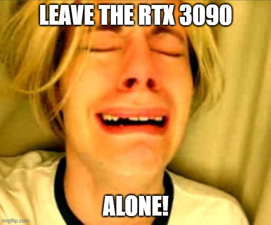 Leave Britney Alone | LEAVE THE RTX 3090; ALONE! | image tagged in leave britney alone | made w/ Imgflip meme maker