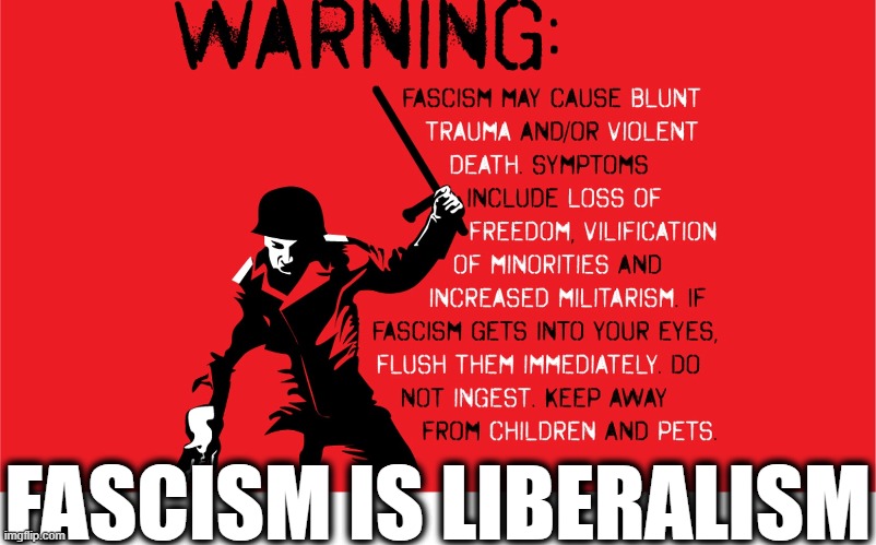 Fascism Is LiberalismChange My Mind. | FASCISM IS LIBERALISM | image tagged in fascism,liberalism,change my mind,democrats are fascists | made w/ Imgflip meme maker