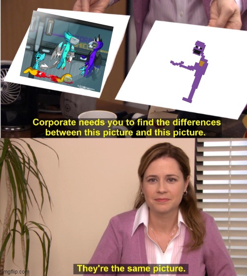 among us x fnaf lol | image tagged in memes,they're the same picture | made w/ Imgflip meme maker