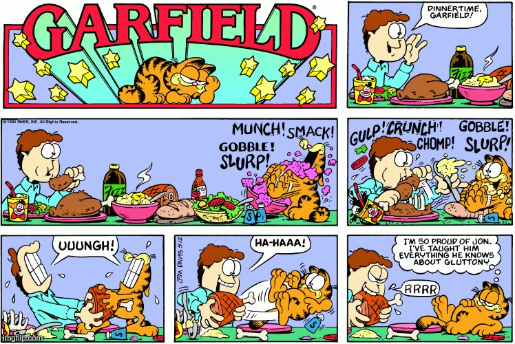 Garfield comic | image tagged in garfield,comics/cartoons,comics,comic,foods,food | made w/ Imgflip meme maker