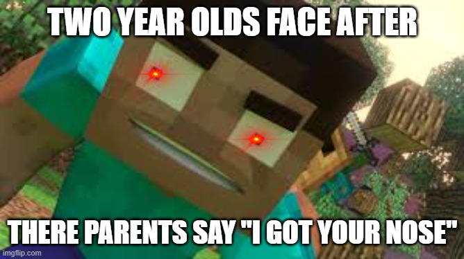 funnyfunny | TWO YEAR OLDS FACE AFTER; THERE PARENTS SAY "I GOT YOUR NOSE" | image tagged in funnyfunny | made w/ Imgflip meme maker