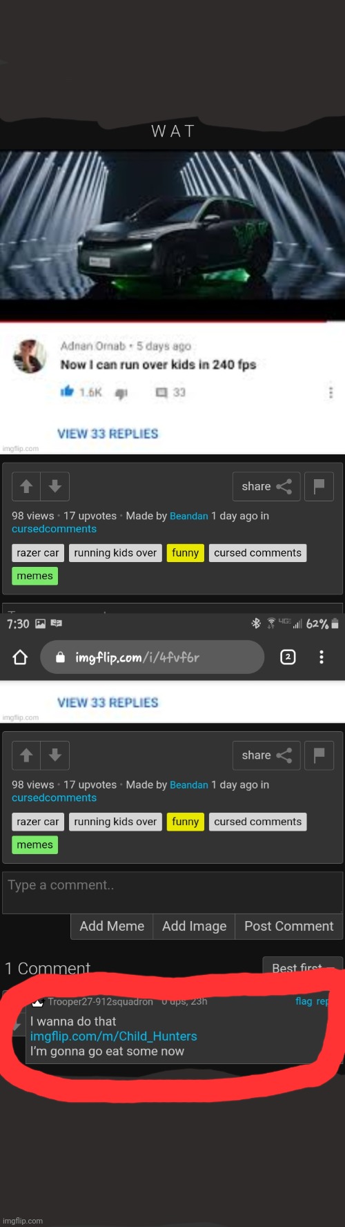 image tagged in cursed cursed comments | made w/ Imgflip meme maker