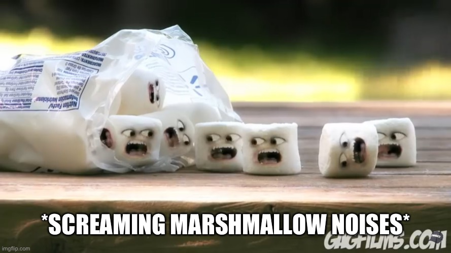 *SCREAMING MARSHMALLOW NOISES* | made w/ Imgflip meme maker