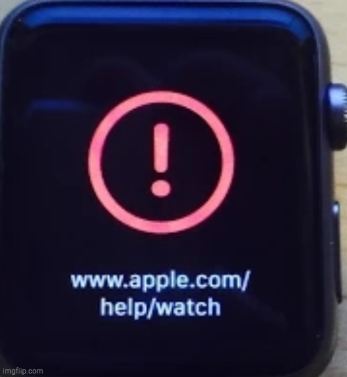 Apple watch bricked | image tagged in apple watch bricked | made w/ Imgflip meme maker
