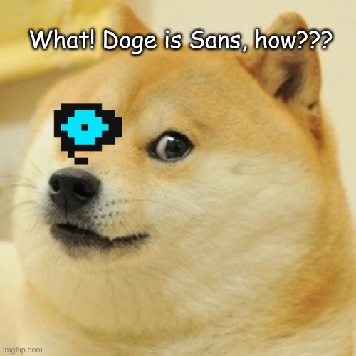 Doge | What! Doge is Sans, how??? | image tagged in memes,doge | made w/ Imgflip meme maker