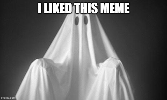 Ghost | I LIKED THIS MEME | image tagged in ghost | made w/ Imgflip meme maker