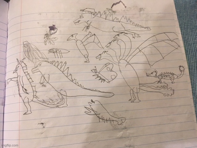 Godzilla clan | image tagged in drawing,godzilla | made w/ Imgflip meme maker
