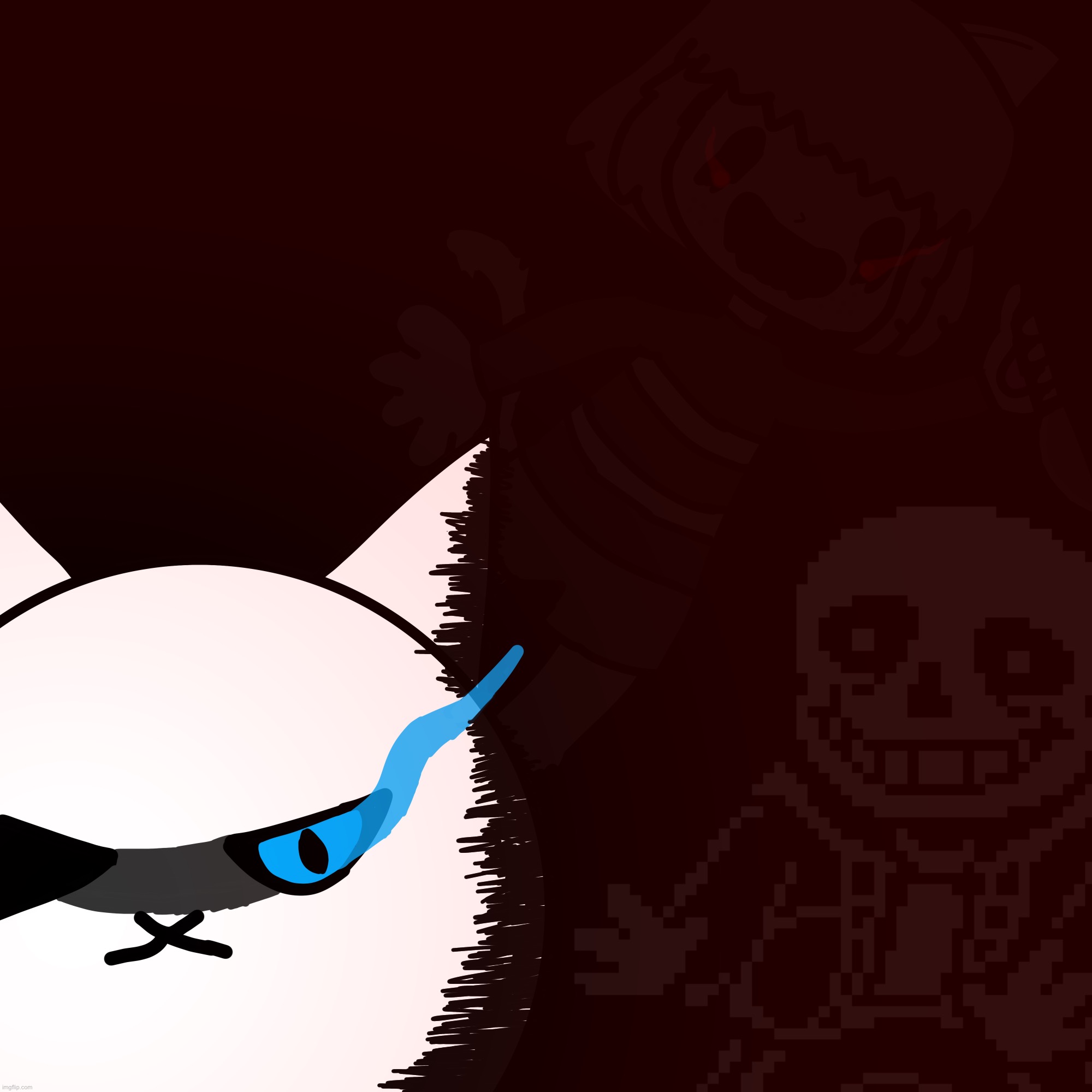 The Cat, The Devil/Killer, and The- Whoa hey pal lets back it up a bit | image tagged in memes,funny,sans,undertale,drawings,cats | made w/ Imgflip meme maker