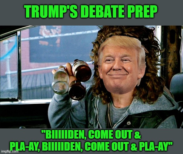 You're being called out Joe! | TRUMP'S DEBATE PREP; "BIIIIIDEN, COME OUT & PLA-AY, BIIIIIDEN, COME OUT & PLA-AY" | image tagged in come out and play - warriors,trump,biden,debate | made w/ Imgflip meme maker