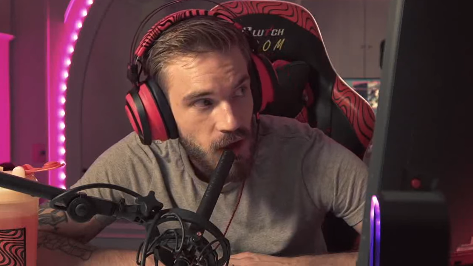 Pewdiepie and New Microphone Blank Meme Template