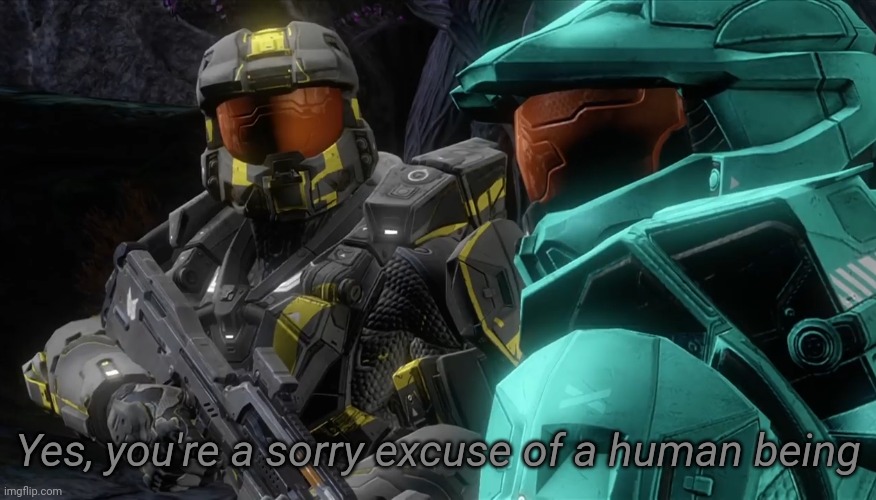 Yes you're a sorry excuse of a human being Blank Meme Template