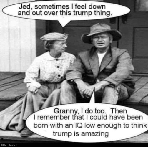 image tagged in jed clampett,granny,trump supporters | made w/ Imgflip meme maker