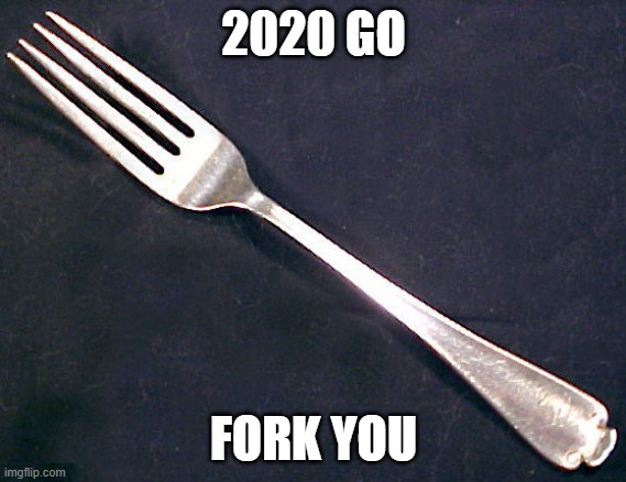 2020 GO FORK YOU | image tagged in fork | made w/ Imgflip meme maker