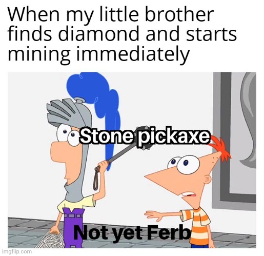 my brother keep mining diamonds with a stone pickaxe | image tagged in gotanypain | made w/ Imgflip meme maker