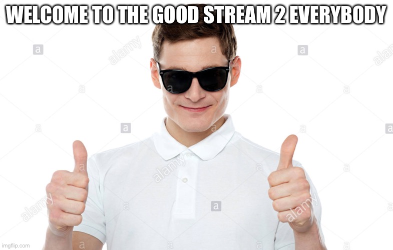 Welcome | WELCOME TO THE GOOD STREAM 2 EVERYBODY | image tagged in thumbs up | made w/ Imgflip meme maker