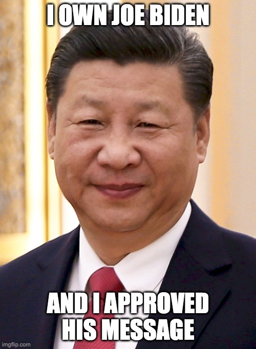 China owns Joe | I OWN JOE BIDEN; AND I APPROVED HIS MESSAGE | image tagged in next biden campaign spot | made w/ Imgflip meme maker