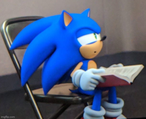 Sonic Reads Book (Tom Reads Newspaper parody) "CAPTION IT" | image tagged in sonic the hedgehog,reading,book,wreck it ralph,tom and jerry,newspaper | made w/ Imgflip meme maker