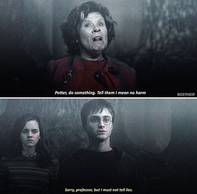 Umbridge versus Telling lies Blank Meme Template