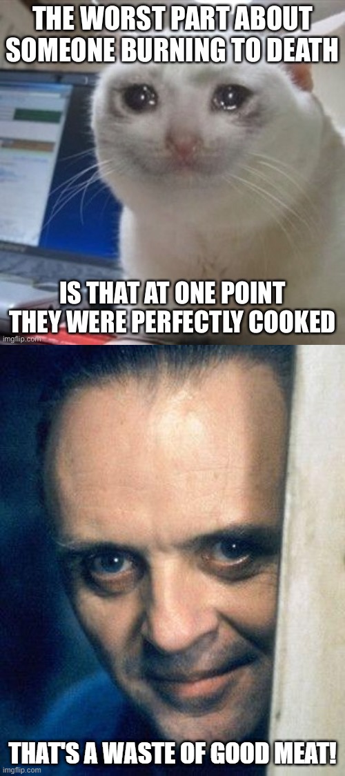 Thank You Teh_Epic for the Inspiration... | THAT'S A WASTE OF GOOD MEAT! | image tagged in http //images5 fanpop com/image/photos/29700000/hannibal-lecter-,hannibal lecter | made w/ Imgflip meme maker