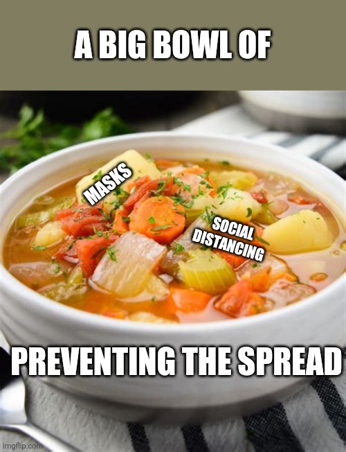 What my fellow conservatives don't seem to understand | A BIG BOWL OF; MASKS; SOCIAL DISTANCING; PREVENTING THE SPREAD | image tagged in masks,arent,intended,to,protect,you | made w/ Imgflip meme maker