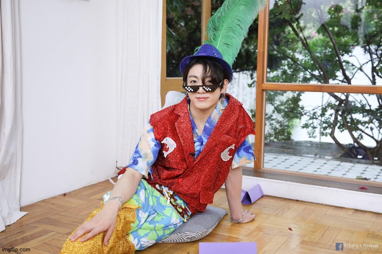 Jungkook is a angel he looks good in everything! | made w/ Imgflip meme maker