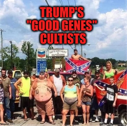 An American Sickness | TRUMP'S 
"GOOD GENES" 
CULTISTS | image tagged in fascist,nazis,usa,vermin,trump,parasites | made w/ Imgflip meme maker