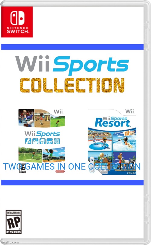 Now you can the two Wii Sports games on Switch with online play. | image tagged in wii sports,wii sports resort,wii,nintendo switch | made w/ Imgflip meme maker