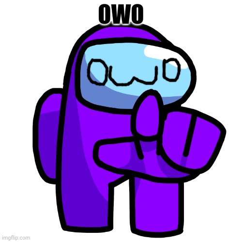 Purple Pointer (Among Us) | OWO | image tagged in among us,owo | made w/ Imgflip meme maker