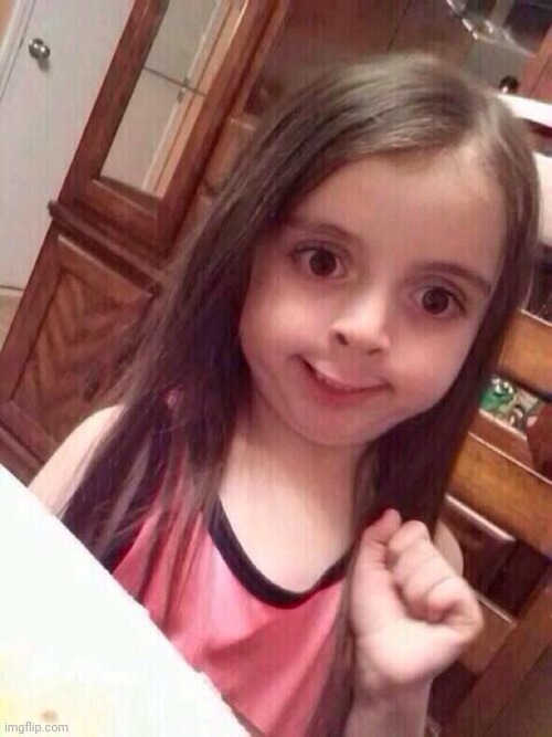 Little girl funny smile | image tagged in little girl funny smile | made w/ Imgflip meme maker