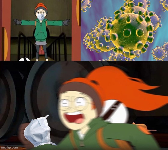 Infinity Train Tulip sees x thing | image tagged in infinity train tulip sees x thing,coronavirus,infinty train | made w/ Imgflip meme maker