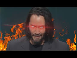 Keanu Reeves 100% power Blank Meme Template