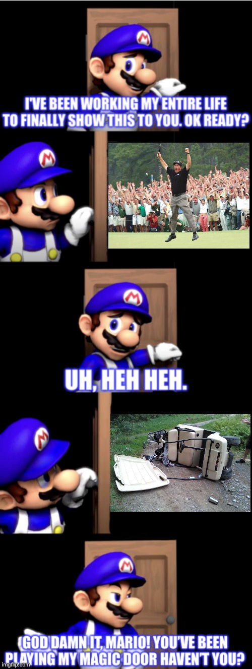 SMG4 is not a gofer! | image tagged in smg4 door extended,golf,memes,smg4 door | made w/ Imgflip meme maker