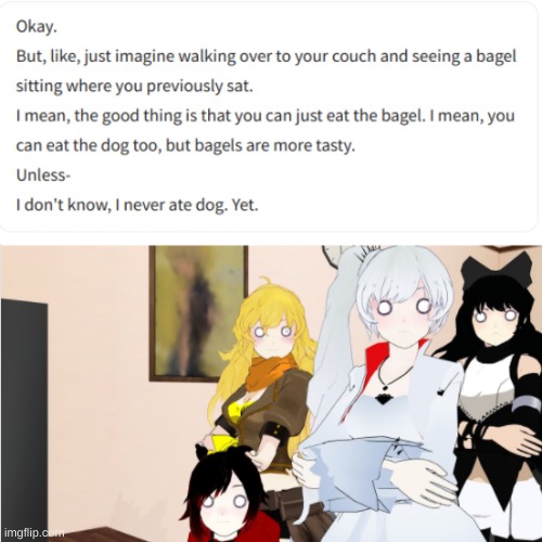 image tagged in rwby disgusted | made w/ Imgflip meme maker