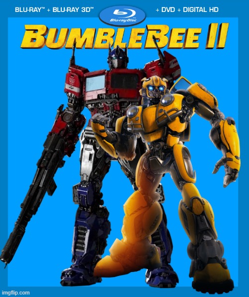 the sequel to the 2018 movie! | image tagged in transparent dvd case,transformers,bumblebee | made w/ Imgflip meme maker